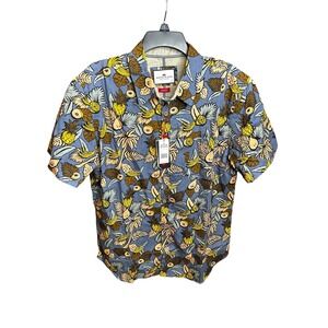 Ditch Plains Ricky Singh Hawaiian Shirt Cotton Button Up Shirt XL NEW